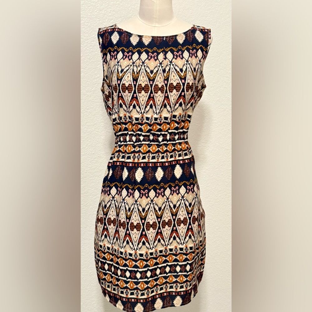 Speed Control Patterned Sleeveless Dress, Size Medium